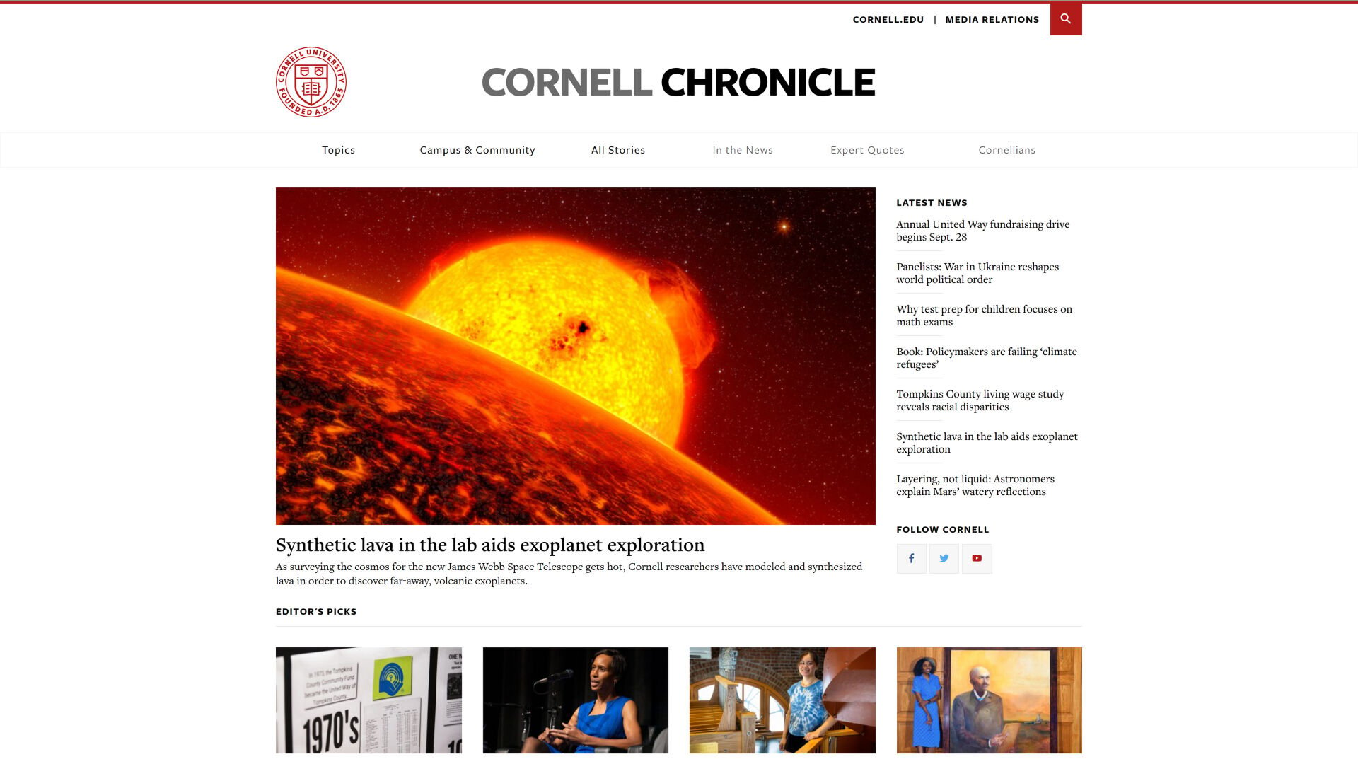 Cornell Chronicle Desktop