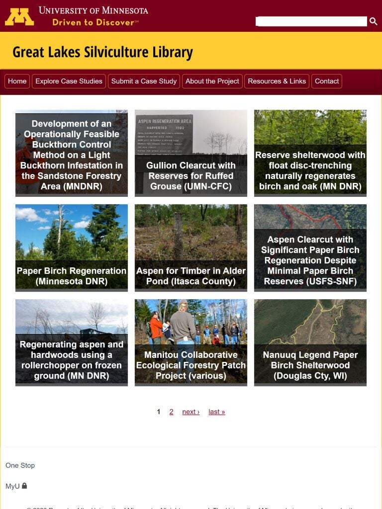 Great Lakes Silviculture Library Tablet