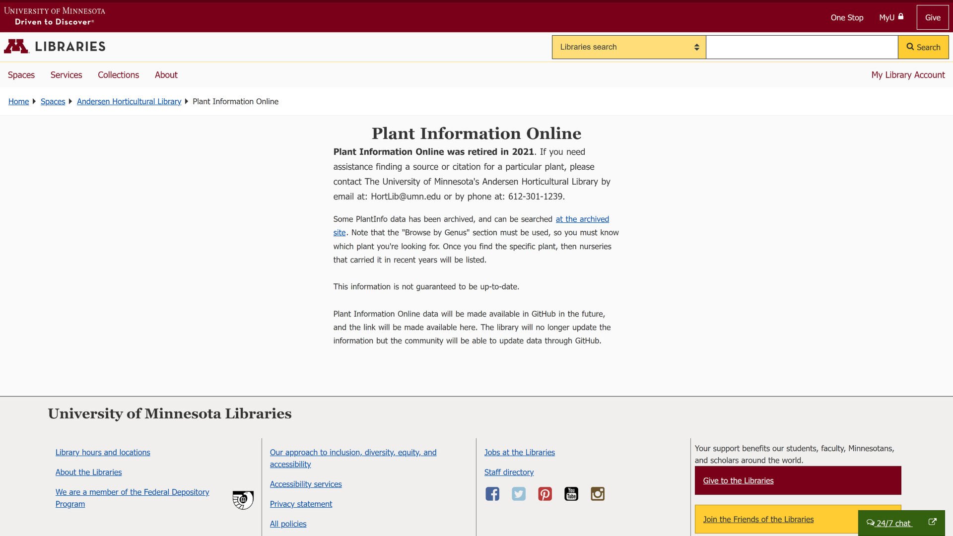UMN Plant Information Online Desktop